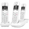 Image de Gigaset AS690 Trio - TÃ©lÃ©phone sans fil avec ID d'appelant - ECO DECT\GAP - blanc + 2 combinÃ©s supplÃ©mentaires