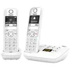 Image de Gigaset AS690A Duo - TÃ©lÃ©phone sans fil - systÃ¨me de rÃ©pondeur avec ID d'appelant - ECO DECT\GAP - blanc + combinÃ© supplÃ©mentaire