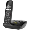 Image de Gigaset AS690A Four - TÃ©lÃ©phone sans fil - systÃ¨me de rÃ©pondeur avec ID d'appelant - ECO DECT\GAP - noir + 3 combinÃ©s supplÃ©mentaires