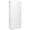 Image de Armoire IMAGE7 - 2 portes + 2 tiroirs - Blanc Mat - L80 x H191 x P40 cm