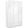 Image de Armoire 3 portes 2 tiroirs blanc- L120 x H191 x P55 cm
