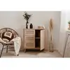Image de Commode - 3 Tiroirs - 1 Porte - DÃ©cor Cannage - L80,9 X H84 X P40 Cm