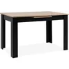 Image de Table Ã  manger extensible L125-165 cm - ChÃªne artisan / noir