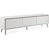 Image de Meuble TV 3 abattants L175 cm - ChÃªne artisan / blanc