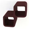 Image de Etagere Mur Cubes Bouteilles De Vin Brun Fonce