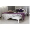 Image de Lit double en bois massif 140x200cm blanc pin lit futon a lattes cadre de lit