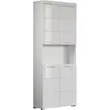 Image de Colonne salle de bain AMANDA - 4 portes + 1 niche - Blanc brillant - L73 x P31 x H190 cm