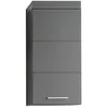Image de Meuble haut de salle de bain - AMANDA - 1 porte - Gris brillant - 37 x 77 x 23 cm