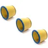 Image de vhbw 3x Filtre rond / filtre en lamelles pour aspirateur Aqua Vac 8203 B, 8503, 8504, 8524, 8204, 8500, 8502, 95035, 90035