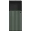 Image de Meuble de salle de bain - Rangement bas - DÃ©cor vert sauge et noir - L40 x H95 x P31cm - PURE BLISS