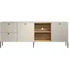 Image de Meuble Tv Sao Paulo - Cachemire / ChÃªne Blond - 2 Portes, 2 Niches, 2 Tiroirs - 110 X 68 X 45 Cm - Trendteam