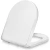 Image de Abattant WC - Dombach Senzano - Lunette de toilette - Frein de chute - Premium - Siège de toilette - Antibactérien - Forme en D - Blanc en occasion ou reconditionné