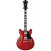 Image de Ibanez As7312-Tcd - Guitare Ãlectrique Hollow Body 12 Cordes - Transparent Cherry Red