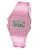 Image de Casio F-91ws-4 Montre Bracelet Quartz Transparent Et Rose