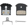 Image de Paire de plaquette de frein vélo en métal avec ailette et ressort avec goupille fendue Shimano J04C-MF TU