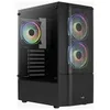 Image de AEROCOOL Quantum Mesh V3 Window - boÃ®tier tour ATX/micro-ATX/mini-ITX, noir - LED RVB/avec fenÃªtre