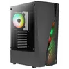 Image de AEROCOOL Wave ARGB Window - boÃ®tier tour ATX/micro-ATX/mini-ITX, noir - avec fenÃªtre/LED RVB