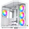 Image de Xigmatek Cubi II (Blanc) - BoÃ®tier Moyen Tour avec faÃ§ade et paroi en verre trempÃ©