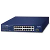 Image de PLANET 16-Port 10/100TX 802.3at PoE Non-gÃ©rÃ© Fast Ethernet (10/100) Connexion Ethernet, supportant l'alimentation via ce port (PoE) 1U Bleu