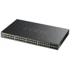 Image de Zyxel GS2220-50HP - Commutateur - GÃ©rÃ© - 44 x 10/100/1000 (PoE+) + 4 x SFP Gigabit combinÃ© + 2 x Gigabit SFP - Montable sur rack - PoE+ (375 W)