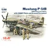 Image de North American P-51b Mustang Usaaf Avec Des Pilotes De L'usaaf Et Personnel Au Sol - Icm Icm48125-Icm-Icm
