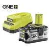 Image de Pack batterie RYOBI 18V One+ 5,0Ah LithiumPlus - 1 chargeur rapide 2.0Ah RC18120A-150