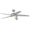 Image de LED Ventilateur de plafond avec lampe Ã  intensitÃ© variable 'Bendan' en bois pour salon & salle Ã  manger