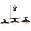 Image de Westinghouse Suspension Iron Hill, Noire, 3 Lampes