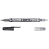 Image de Feutre pinceau FUDENOSUKE Pointe Double souple noire et grise