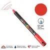 Image de Marqueur Posca pointe calibrée, baguée de métal - Trait extra fin 0.7 mm - Rouge
