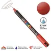 Image de Marqueur Posca pointe calibrée, baguée de métal - Trait extra fin 0.7 mm - Rouge métallique