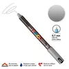 Image de Marqueur Posca pointe calibrée, baguée de métal - Trait extra fin 0.7 mm - Argent