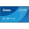 Image de iiyama ProLite LH7564UHS-B1AG - 75" Ã©cran LCD rÃ©tro-Ã©clairÃ© par LED - signalisation numÃ©rique - avec lecteur multimÃ©dia SoC intÃ©grÃ© - 4K UHD (2160p) 3840 x 2160 - cadre noir avec finition mate