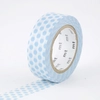 Image de Masking Tape 7 m x 15 mm Pois Bleu Glacier