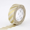 Image de Masking Tape 7 m x 15 mm Rayures Or