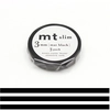 Image de Masking Tape Slim 7 m x 3 mm Uni Noir Mat