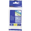 Image de Brother TZe-555 - (24 mm x 24 mm) - Blanc sur bleu - Ruban