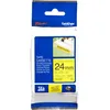 Image de Brother TZe-S651 - (24 mm x 24 mm) - Noir sur jaune - Ruban