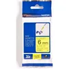 Image de Brother TZe-FX611 - (6 mm) - Noir sur jaune - Ruban