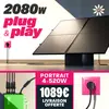 Image de Kit Plug and Play 4 panneaux photovoltaïques 2080W + onduleur + supports portrait