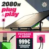 Image de Kit Plug and Play 4 panneaux photovoltaïques 2080W + onduleur + supports paysage
