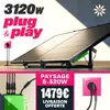 Image de Kit Plug and Play 4 panneaux photovoltaïques 3120W + onduleur + supports paysage