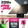 Image de Kit Plug and Play 4 panneaux photovoltaïques 3120W + onduleur + supports portrait