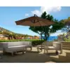 Image de Porticcio parasol marron déporté rond 3 x 3 m
