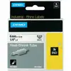 Image de DYMO 18051 Rhino Gaine Thermo-rétractables Noir sur Blanc 6mm x 1.5m