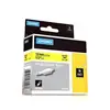 Image de DYMO 18056 Rhino Gaine Thermo-rétractables Noir sur Jaune 12mm x 1.5m