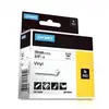 Image de DYMO 18445 Rhino Ruban Vinyl Coloré Blanc sur Noir 19mm x 5.5m
