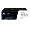 Image de Toner d'origine jaune, cyan, magenta HP 201X - pack de 3 - 2300 pages - CF253XM