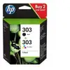 Image de HP 303 Combo Pack - pack de 2 - noir, tricolore à base de colorant cartouche d'encre d'origine - 4 ml - 3YM92AE