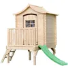 Image de Maisonnette en bois avec toboggan - 112x146xh212cm-1.1m2